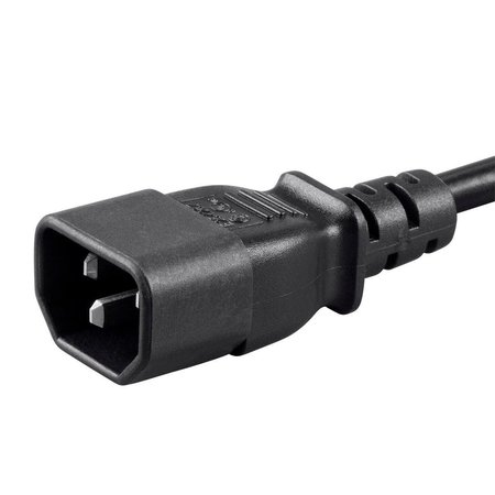 Monoprice Extension Cord - IEC-320-C14 to IEC-320-C13_ 16AWG_ 13A_ 3-Prong_ SJT_ 27311